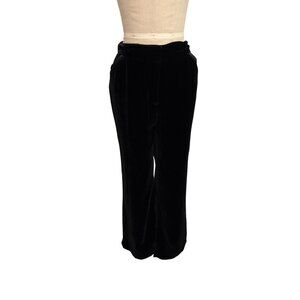 Vintage Mac and Jac Black Velvet Pants Size 10 Rayon & Silk Blend With Pockets